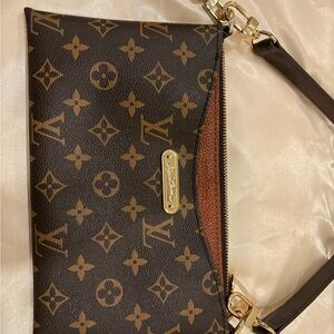 Louis Vuitton Black and Brown Monogram Wristlet